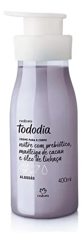 Creme corporal hidratante de algodão Natura Tododia, 400 mL