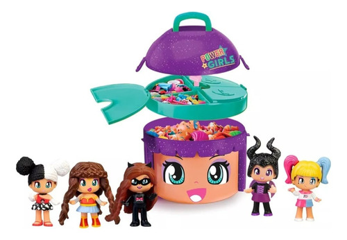 Pinypon Mega Cabeza Portátil Exclusiva Power Girls5 Muñecas (Usado)