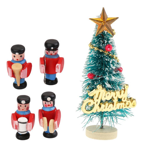 Casa De 1:12 Árbol De Navidad 4 Piezas Banda