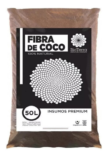 Fibra De Coco Orgánico Sustrato Autocultivo 100 Lts Bioterra