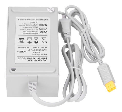 Cargador Para Gamepad Wiiu 15v 5a Us Plug 100240v 15v2a