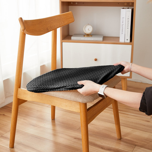 6 Funda Protectora Asiento Elástica Para Silla Comedor Negro Rayas