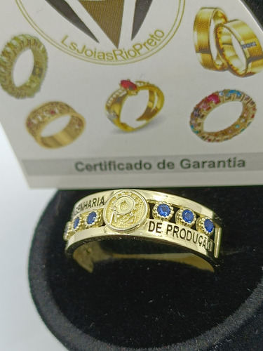 Anel De Formatura Engenharia Produçao Ouro 18k