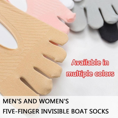 5 Pares De Calcetines De Silicona Antideslizantes Para Mujer