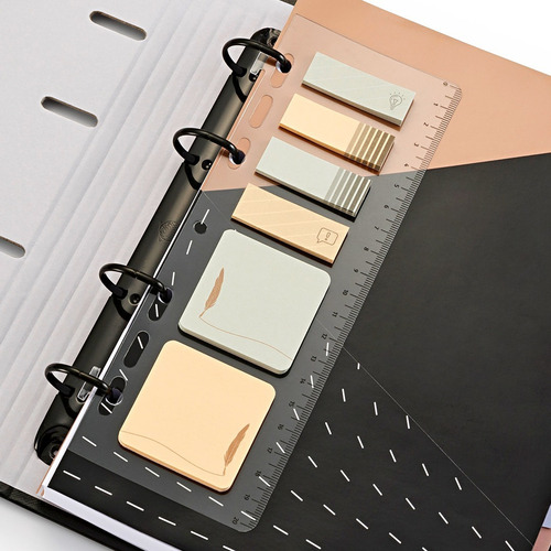 Imagem 2 de 4 de Caderno Fichário Noir Pena - Pvc Argolado