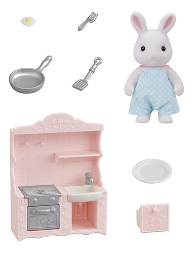 Sylvanian Families -conjunto Cozinha Papai Coelho Neve