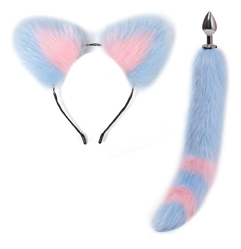 Diadema Sintetica Con Orejas Gato Pelo Sintetico Vestido Dis