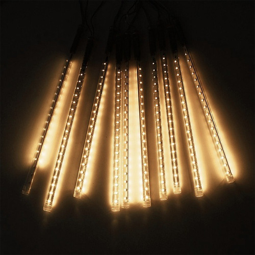 Guirnalda Luces Led Calida Efecto Gota Lluvia Tubitos 50cm