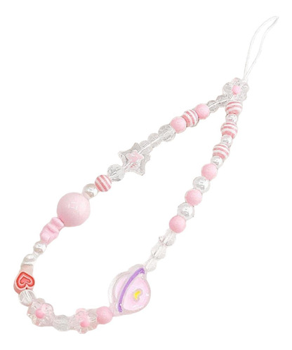 5 Pulseira De Miçangas Para Celular, Pingente Para Rosa