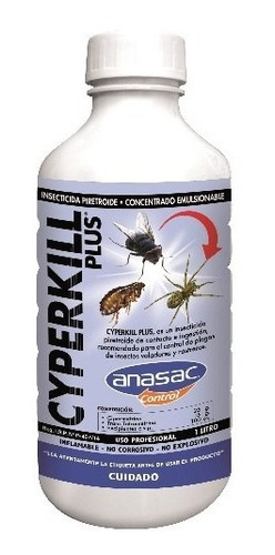 Cyperkill Plus 1 Litro Anasac Para Todo Tipo De Insectos