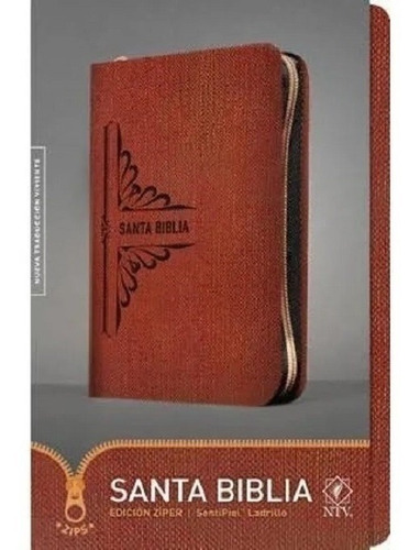Santa Biblia Ntv, Edición Zíper Ultrafina Con Cierre Roja
