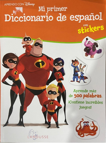 Mi primer diccionario de español con stickers, de Infantil. Editorial Larousse, tapa blanda en español, 2018
