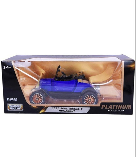 Motormax 1:24 1925 Ford Modelo T Runabout Azul Clasico