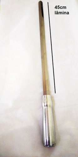 Imagem 2 de 4 de Batedor De Sal Em Inox Com Cabo De Aluminio
