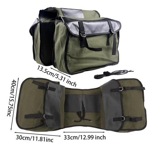 Bolsa De Almacenamiento De Bicicletas Con Verde Gris