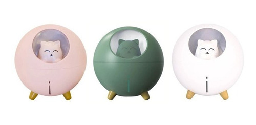 Humidificador Difusor Aromas Planeta De Gato Led Con Lampara