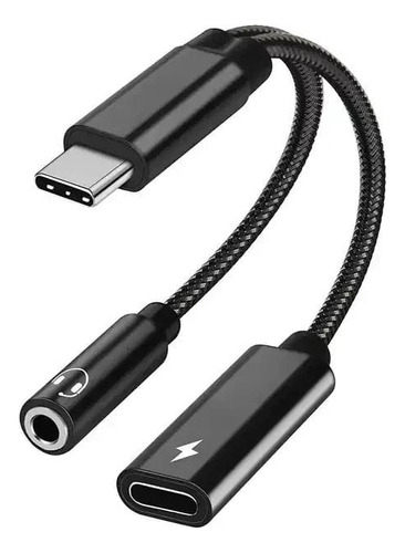 Cable Adaptador Usb Tipo C A 3.5 Mm Jack Audifonos + Usb C