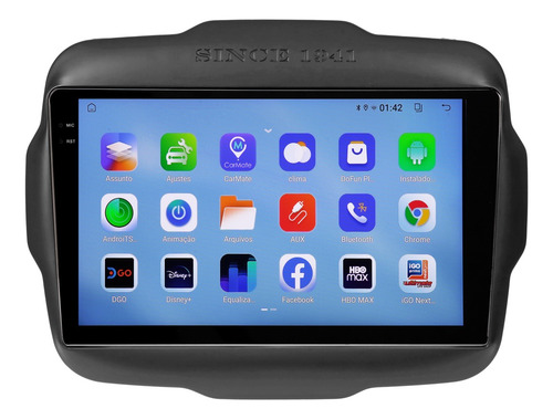 Multimidia Jeep Renegade Android 13 Auto 2gb 64gb Carplay 9p