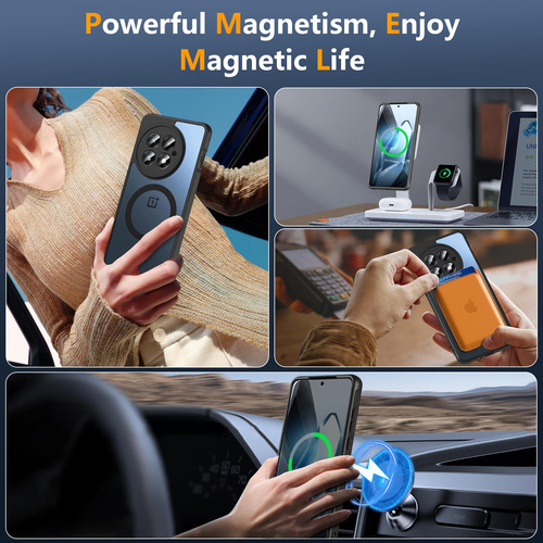 Funda Magnética Hensinple Para Oneplus 13 5g 2025 Negra