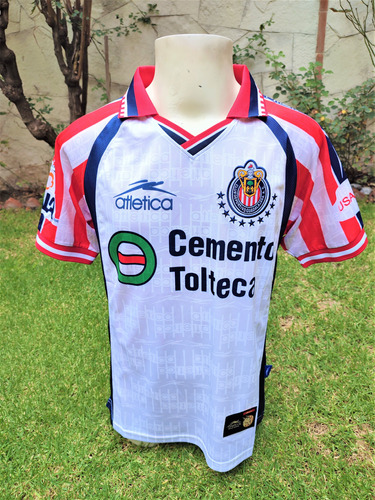 Jersey Chivas Guadalajara Blanca Tolteca Retro 90s Talla M