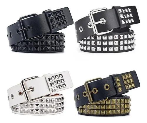 Punk Belt Studs Y2k Jeans Urbano Unissex | MercadoLivre