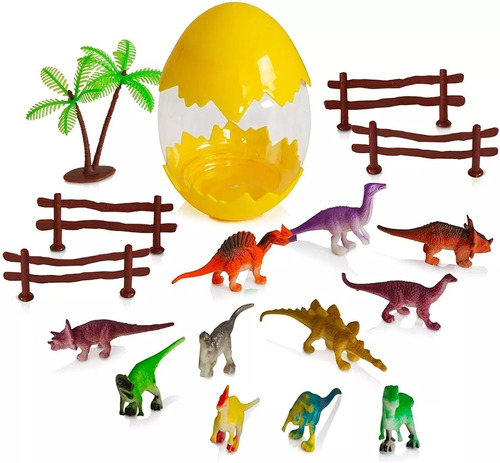 Huevo Con 17 Dinosaurios Mas Accesorios Juguete Para Niños