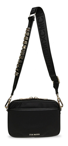 Bolsa Bbanks Steve Madden Mujerr Acabado de los herrajes Oro Color Black/Gold Color de la correa de hombro Negro Diseño de la tela Liso