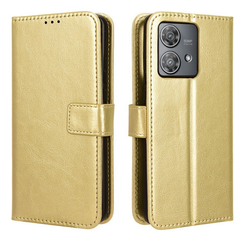 For Motorola Edge 40 Neo Pu Wallet Card Slot Case+lanyard