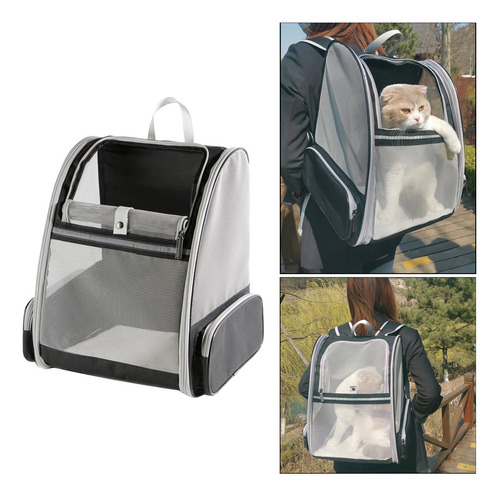 Estera Del Pie De La Mochila Del Perrito Del Gatito Negro