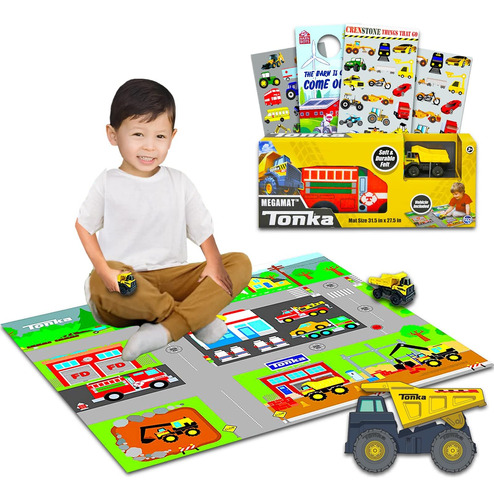 Tonka Trucks Para Niños - Paquete Con Tonka Truck, Tapete De