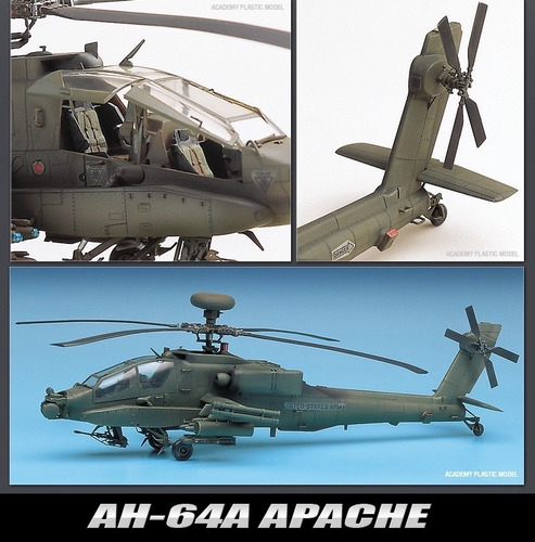 Helicoptero Apache Ah-64a Escala 1:48 Es Un Armable