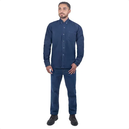 Camisa De Mezclilla Trabajo Industrial Uso Rudo
