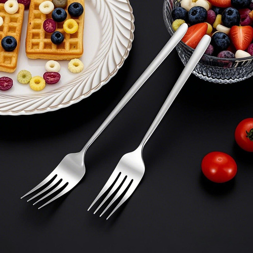 . Tenedor De Postre Con Cuchara De Acero Inoxidable 304