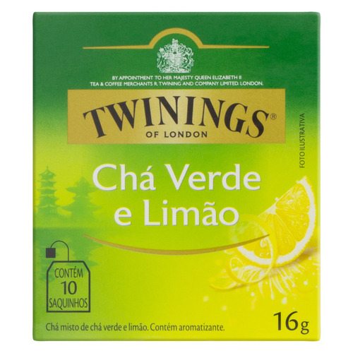 Chá Verde Limão Twinings Caixa 16g 10 Unidades