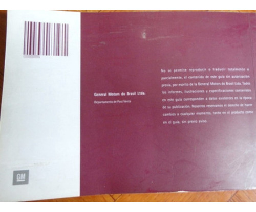 Manuales De Usuario De Chenrolet Corsa 1998. (Usado)