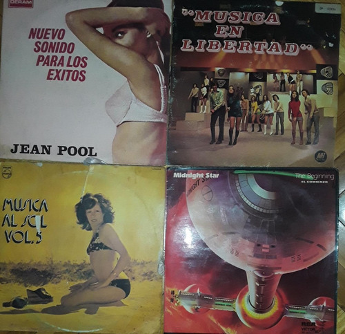 Lote De 4 Discos De Vinilo Años 70 Disco Retro Mas Regalo