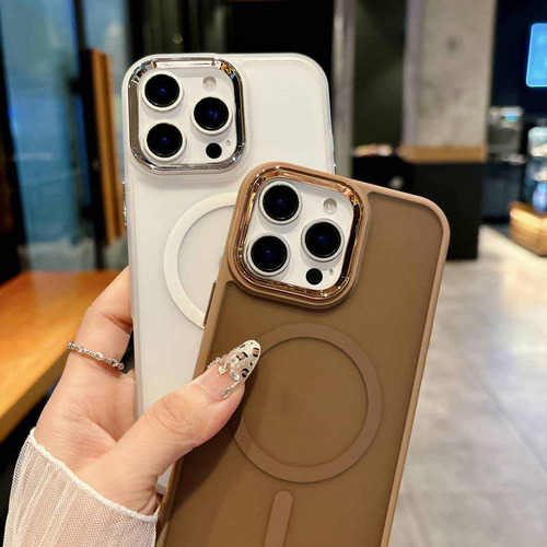 Funda Magsafe Para iPhone 11, 12, 13, 14, 15, 16 Pro, Max, 14 Plus, 15 Plus, 16 Plus, Sensación De Piel, Antihuellas Dactilares