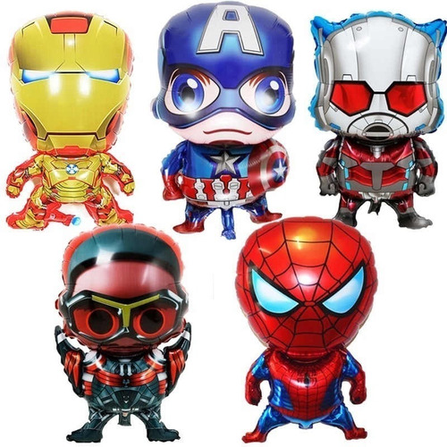 Imagen 8 de 8 de Globos Avengers Superheroes Decoración Set De 85 Pz