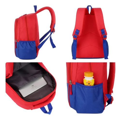 Peppa Pig Mochila Escolar George Pig Color Azul Rosa Y Viole