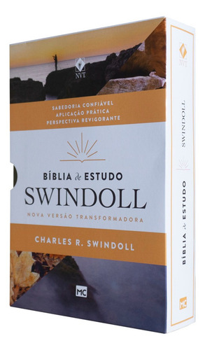 Bíblia De Estudo Swindoll Nvt - Petra - Capa Luxo 