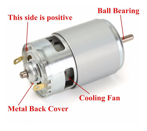 Imagen 3 de 10 de Dc 12v-36v 3500-9000rpm Motor Alta Potencia Bajo Ruido