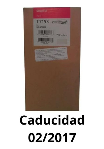 Cartucho De Tinta Para Plotter T7153 Magenta C13t715300