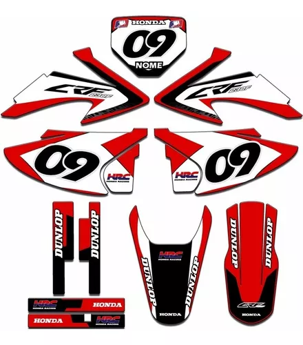 Kit Adesivos Gráficos Moto Crf 230 Completo Crf230 Mod