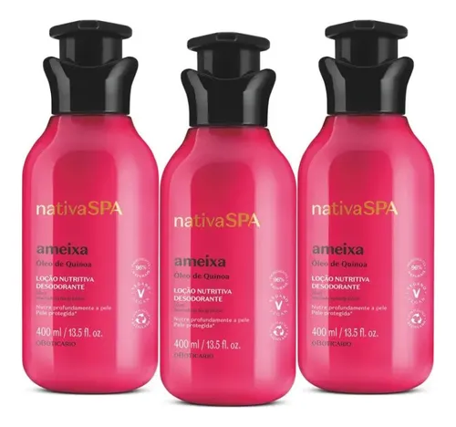 comprar Kit 3 Loção Hidratante Corporal Nativa Spa Ameixa 400ml