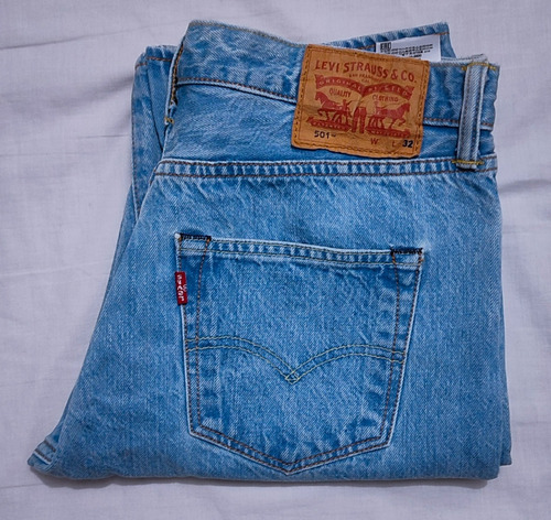 Jeans Levis Hombre 505 31/32 Celeste Tradicional Talla 42