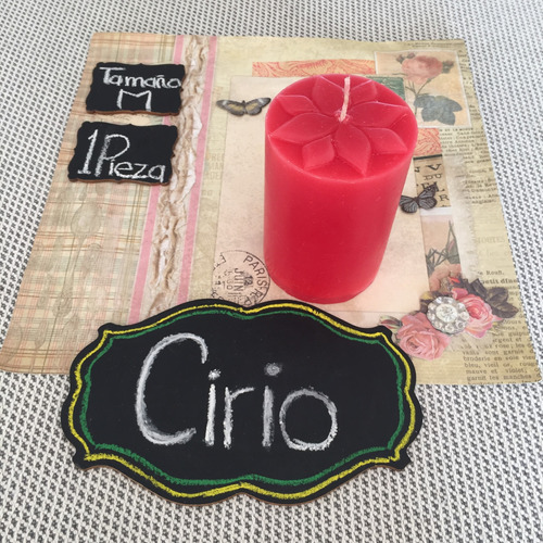 Cirio Liso - Color Rojo - Mediano I 1 Pieza