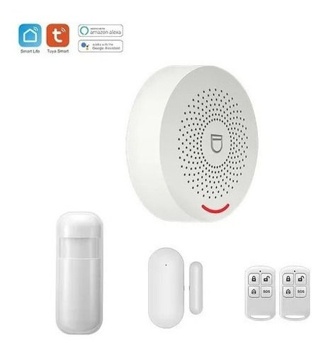 Kit Alarma Wifi + 1 Sensor Movimiento +1 Puerta +2 Controles