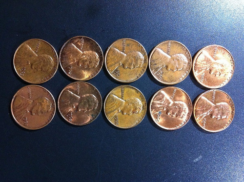 Moneda Lincoln 1 Cent Colección 10 Monedas 1959-1968