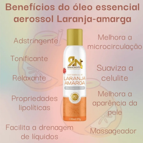 Óleo Essencial Laranja Amarga 150ml Massagem Linfática