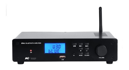 Amplificador Aat Bta-2 Estéreo Com Bluetooth Cor Preto Potência de saída RMS 60 W